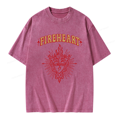 Pagewings Fireheart Unisex Washed T-shirt