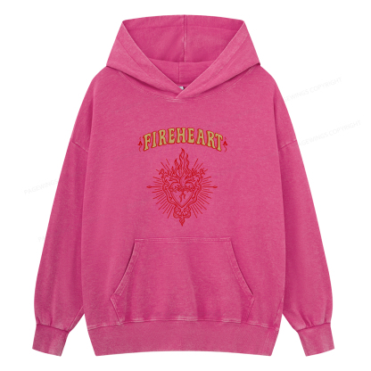 Pagewings Fireheart Unisex Washed Hoodie