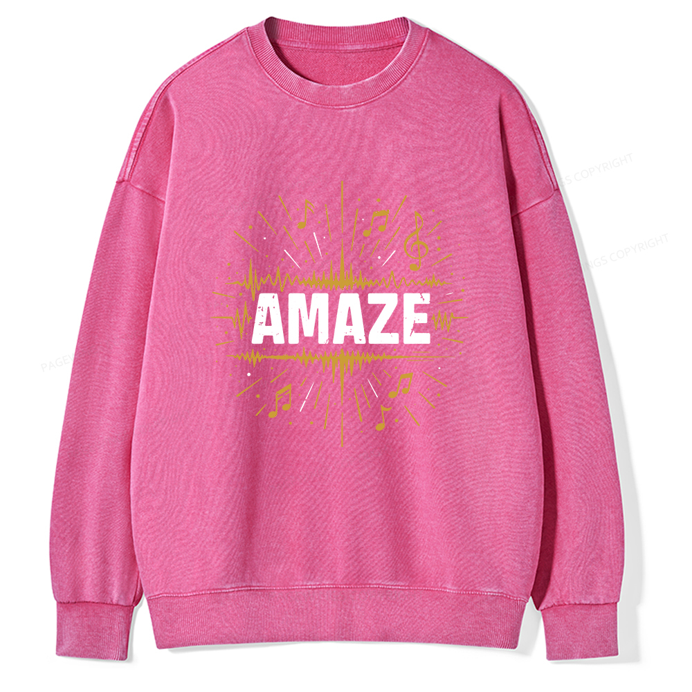 Pagewings Amaze Unisex Washed Sweatshirt