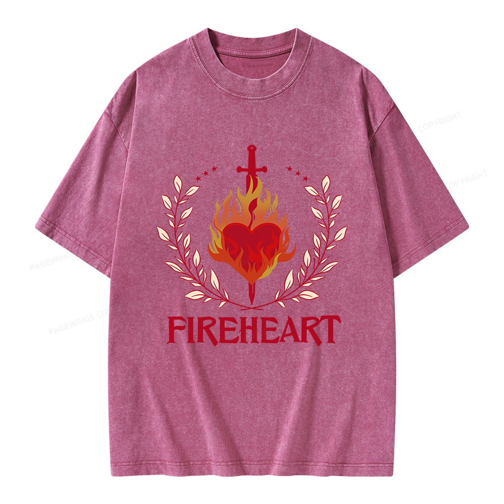Pagewings Fireheart Unisex Washed T-shirt