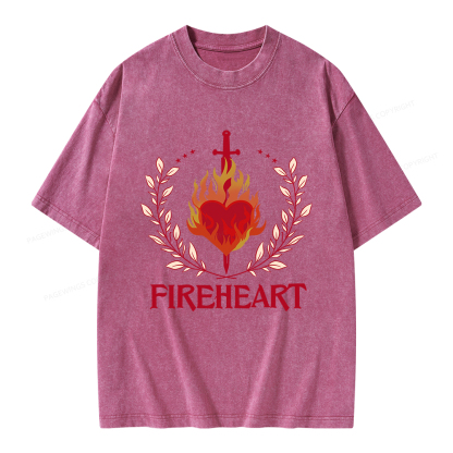 Pagewings Fireheart Unisex Washed T-shirt