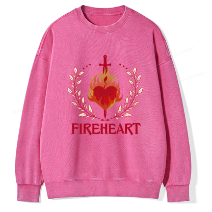 Pagewings Fireheart Unisex Washed Sweatshirt
