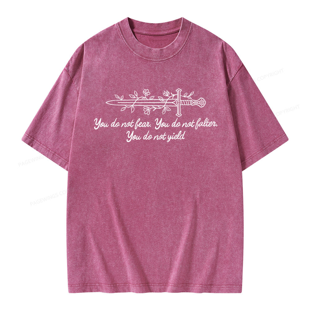 Pagewings You Do not Yield Unisex Washed T-shirt