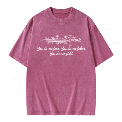 Pagewings You Do not Yield Unisex Washed T-shirt