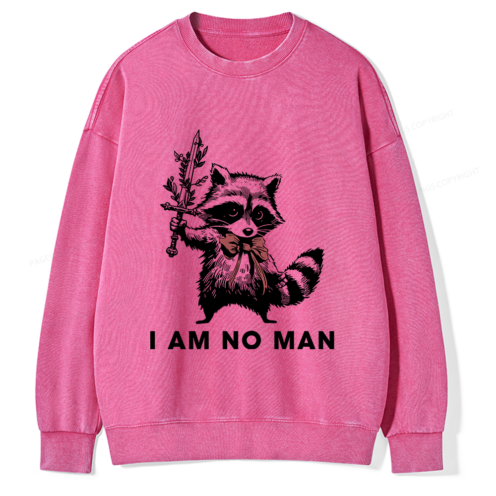 Pagewings I Am No Man Unisex Washed Sweatshirt