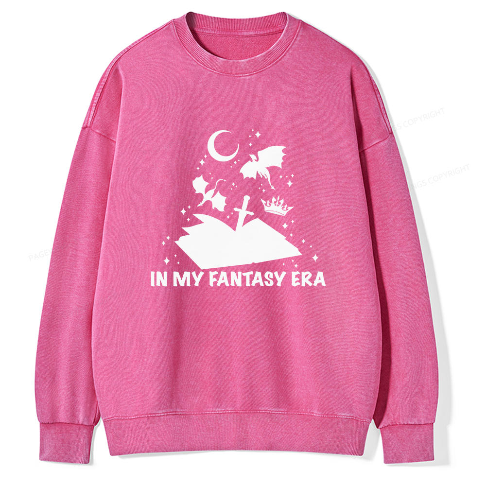 Pagewings In My Fantasy Era Unisex Washed Sweatshirt