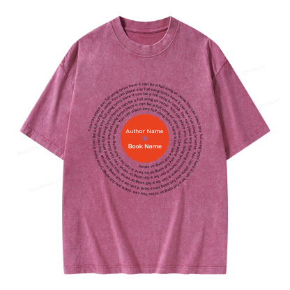 Pagewings Personalized Book Author Name And Quotes Unisex Washed T-shirt
