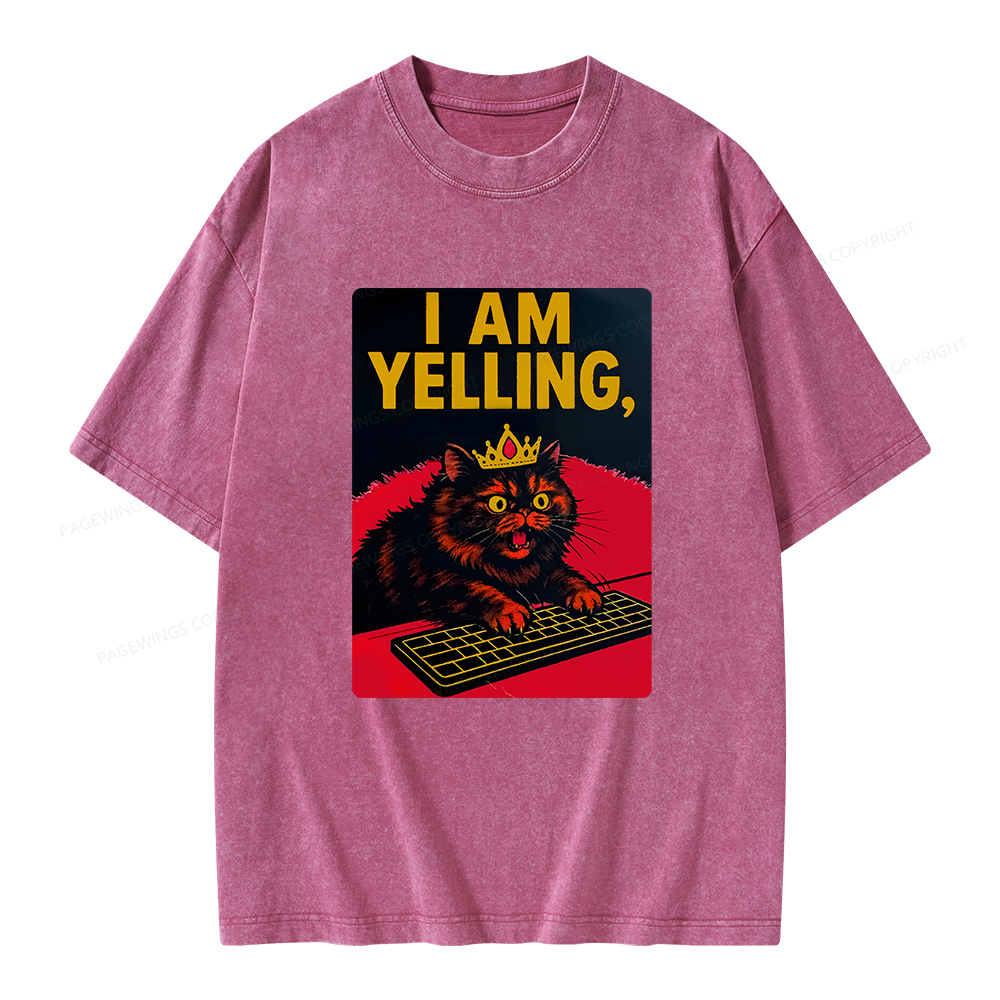 Pagewings I Am Yelling Unisex Washed T-shirt