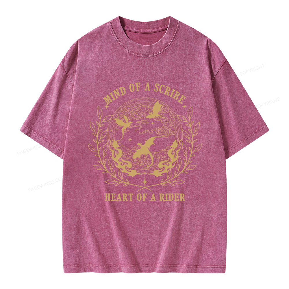 Pagewings Heart Of A Rider Unisex Washed T-shirt
