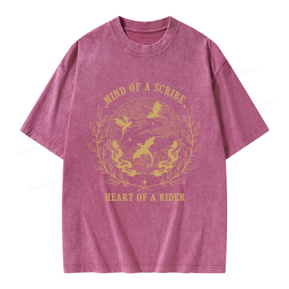 Pagewings Heart Of A Rider Unisex Washed T-shirt