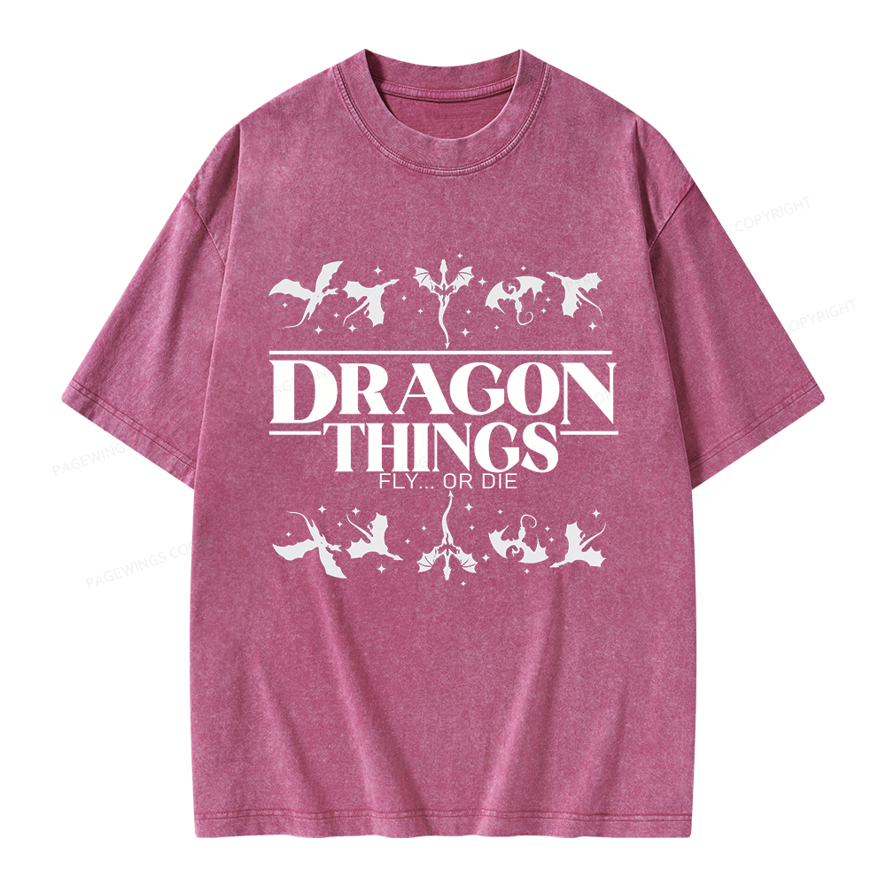 Pagewings Dragon Things Unisex Washed T-shirt