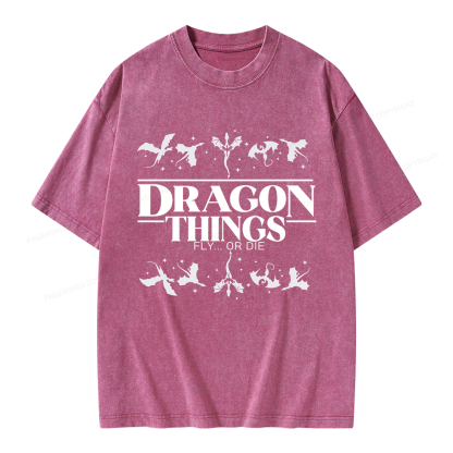 Pagewings Dragon Things Unisex Washed T-shirt