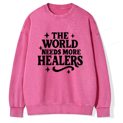 Pagewings Nurse Badge Reel Unisex Washed Sweatshirt