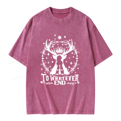 Pagewings To Whatever End Unisex Washed T-shirt