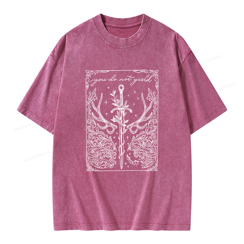 Pagewings You Do Not Yield Unisex Washed T-shirt