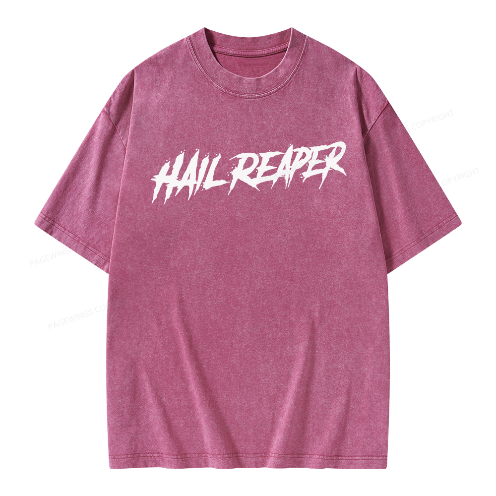 Pagewings Hail Reaper Unisex Washed T-shirt