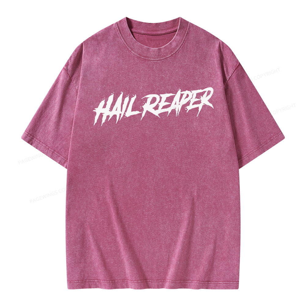 Pagewings Hail Reaper Unisex Washed T-shirt