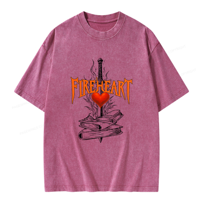 Pagewings Fireheart Unisex Washed T-shirt