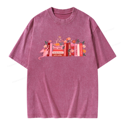 Pagewings Romance Reader Unisex Washed T-shirt