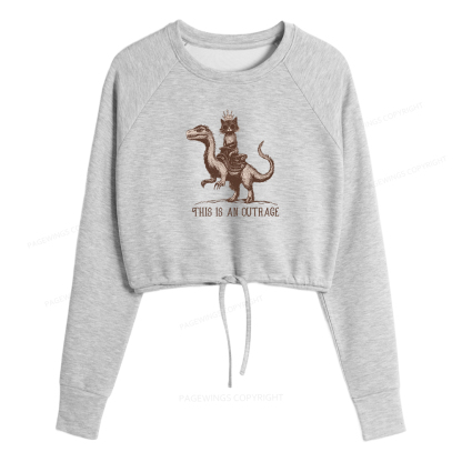 Pagewings Sci-Fi Book Lovers Women Cropped Sweatshirt 