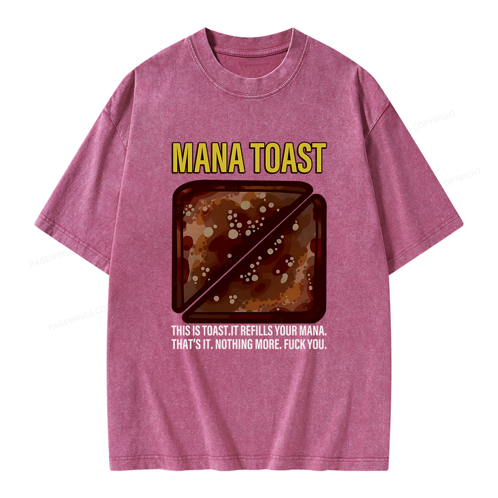 Pagewings Mana Toast Unisex Washed T-shirt