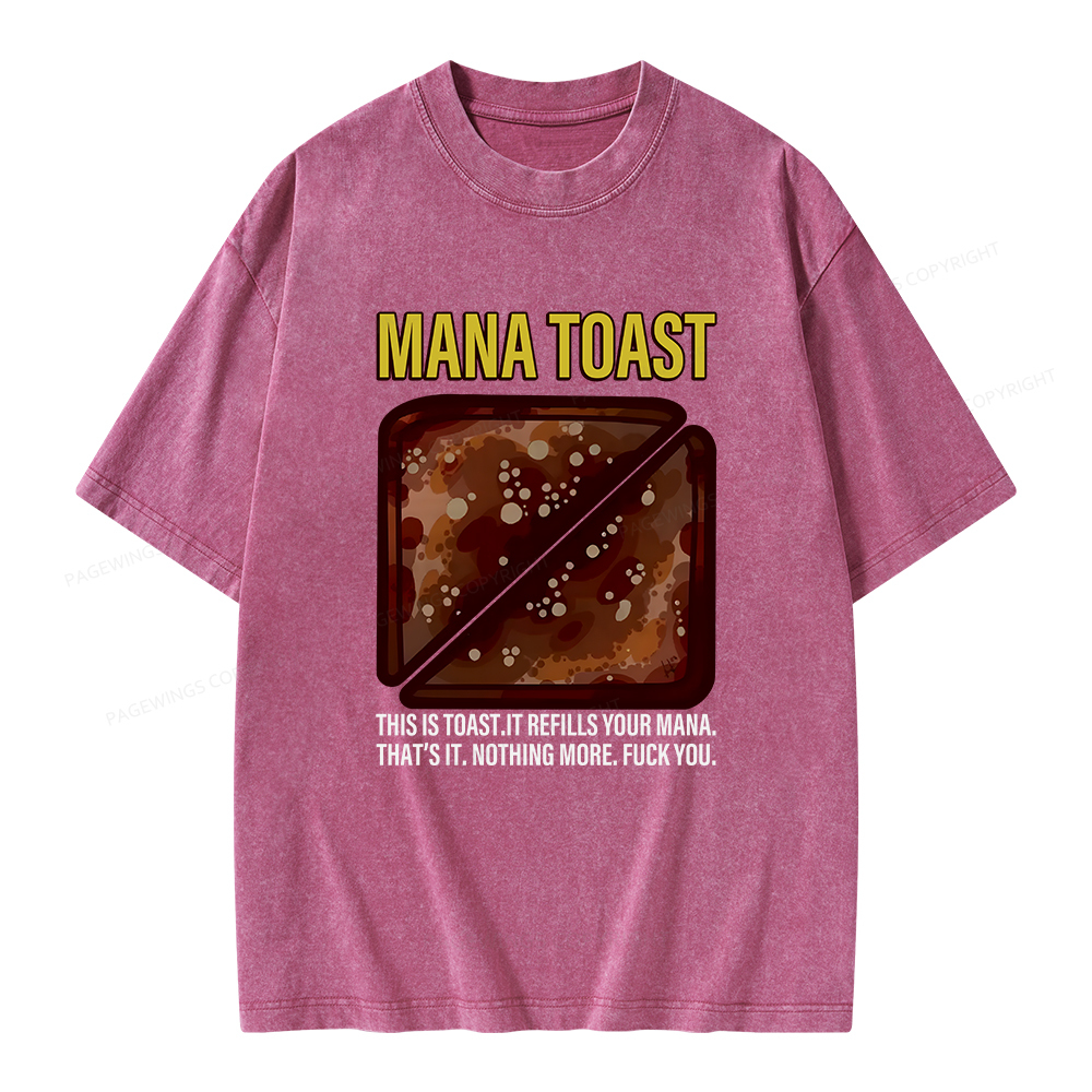 Pagewings Mana Toast Unisex Washed T-shirt