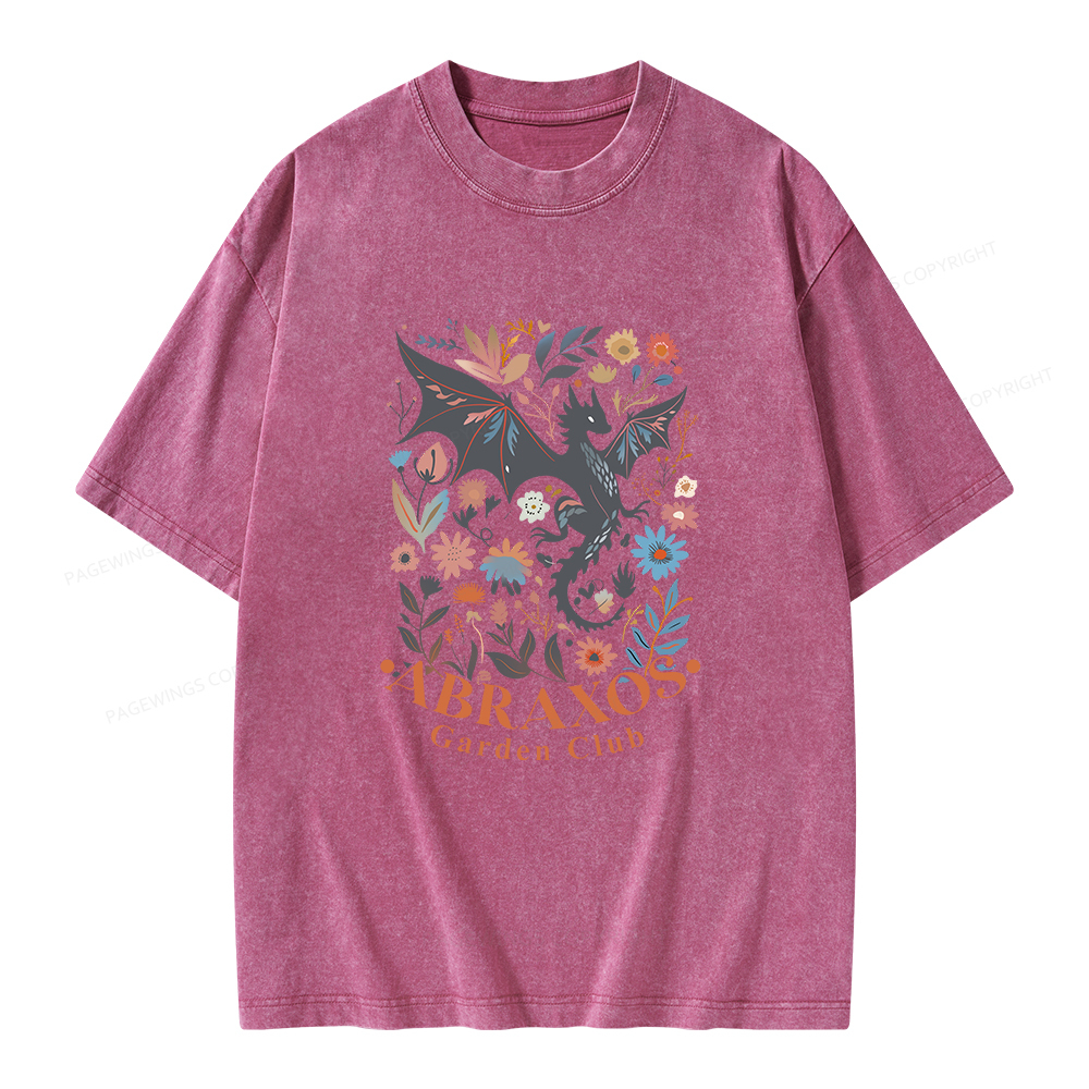 Pagewings Abraxos Flower Shirt Unisex Washed T-shirt