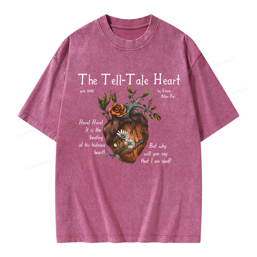 Pagewings Tale Heart Unisex Washed T-shirt