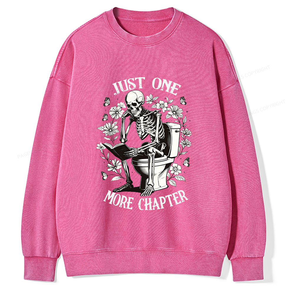 Pagewings Just One More Chapter Unisex Washed Sweatshirt