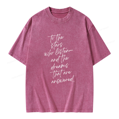 Pagewings To The Stars Who Listen Unisex Washed T-shirt