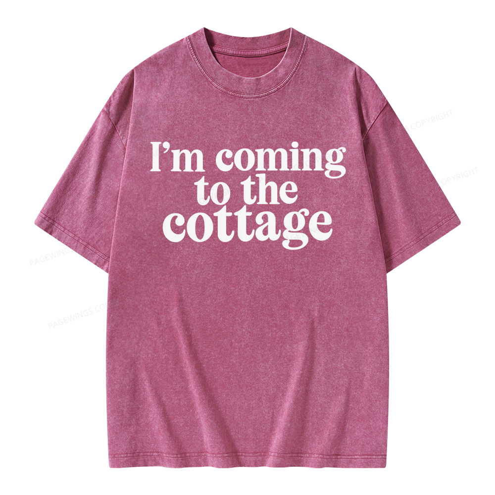 Pagewings I'm Coming To The Cottage Unisex Washed T-shirt