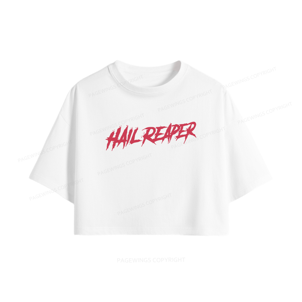 Pagewings Hail Reaper Women Crop Tops