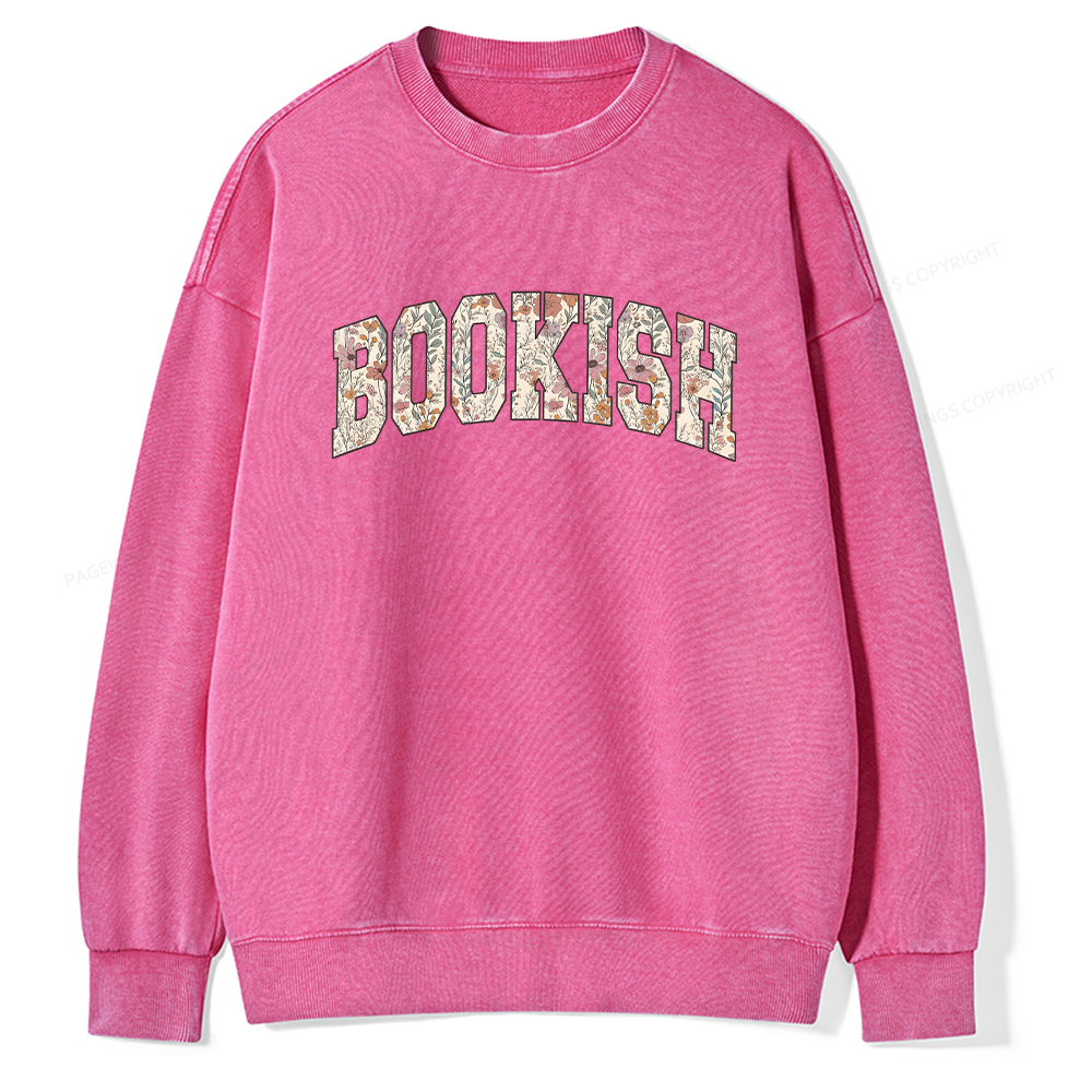Pagewings Bookish Unisex Washed Sweatshirt