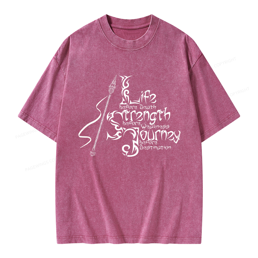 Pagewings Life Before Death Unisex Washed T-shirt