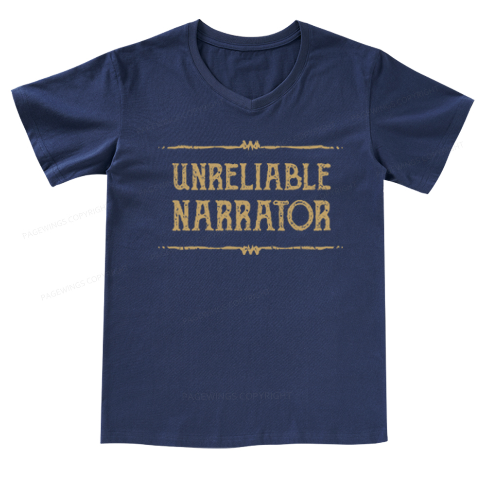 Pagewings Unreliable Narrator V-neck T-shirt