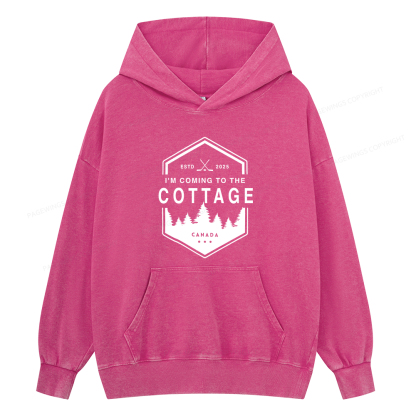 Pagewings Coming To The Cottage Unisex Washed Hoodie