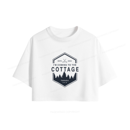 Pagewings Coming To The Cottage Women Crop Tops