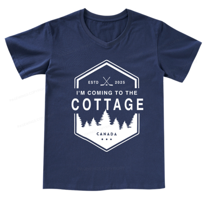Pagewings Coming To The Cottage V-neck T-shirt
