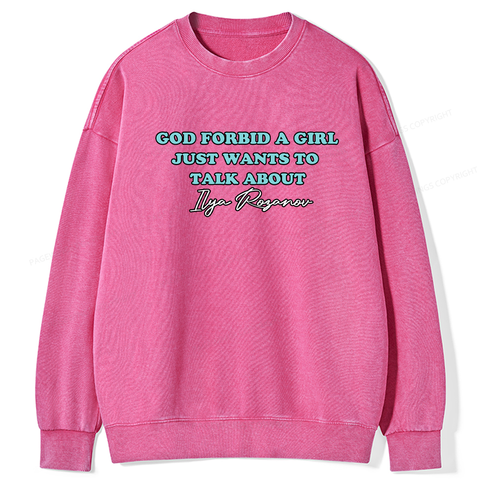 Pagewings Romance Book Lover Unisex Washed Sweatshirt
