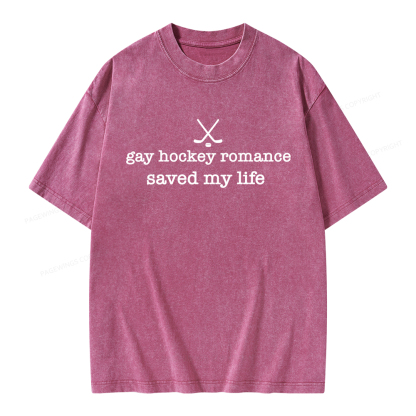 Pagewings Romance Saved My Life Unisex Washed T-shirt