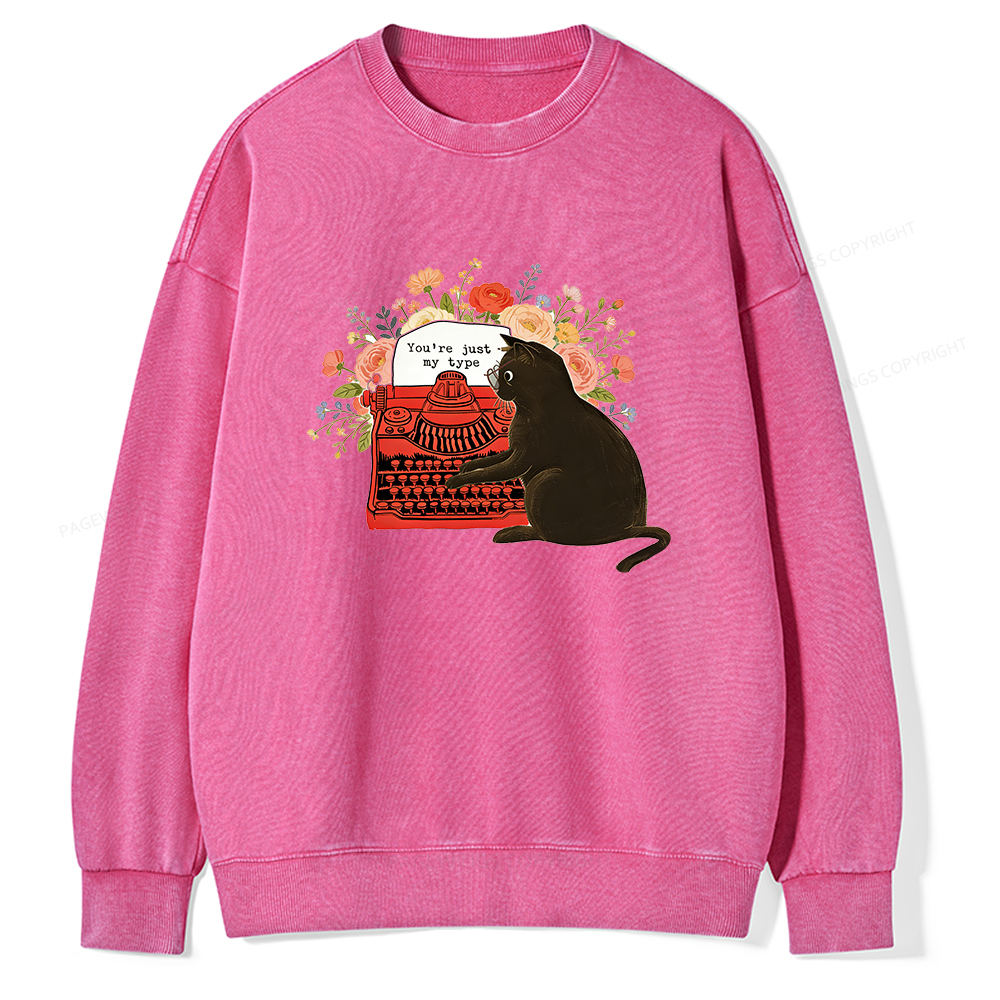 Pagewings You're Just My Type Unisex Washed Sweatshirt