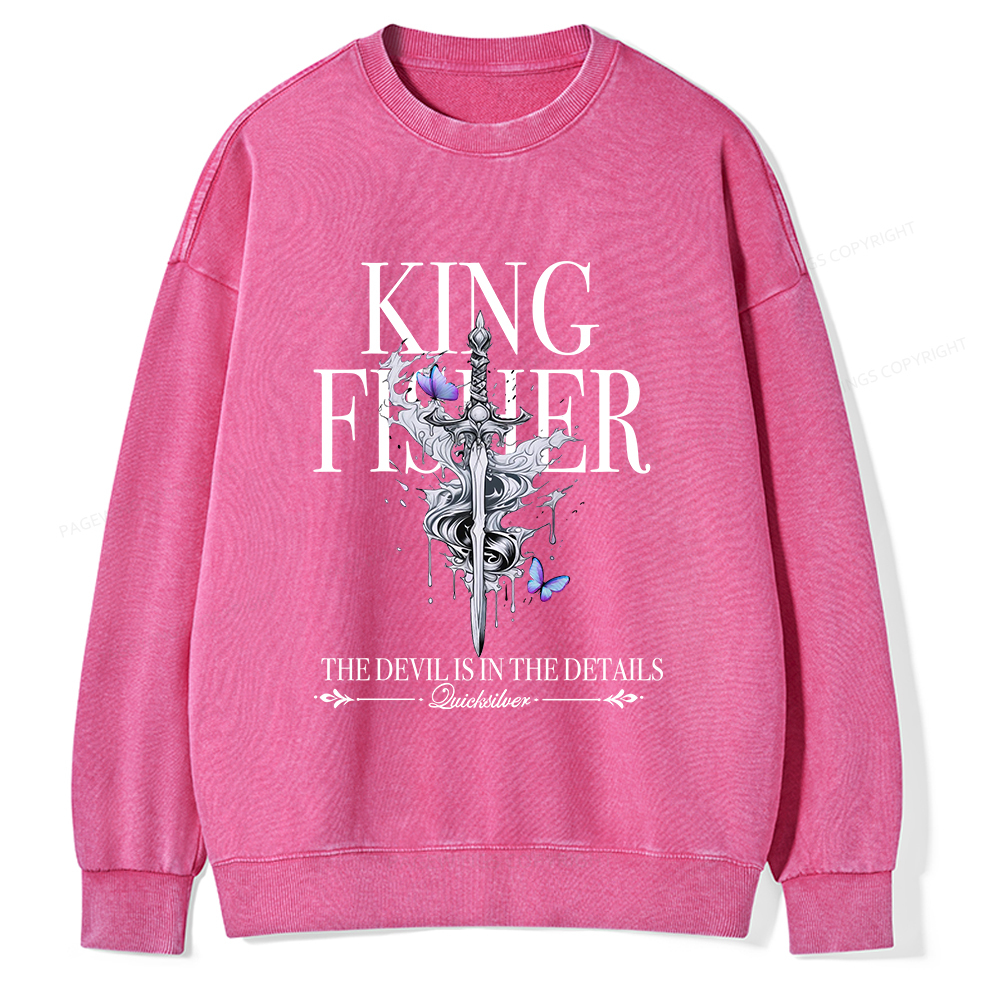 Pagewings Kingfisher Unisex Washed Sweatshirt
