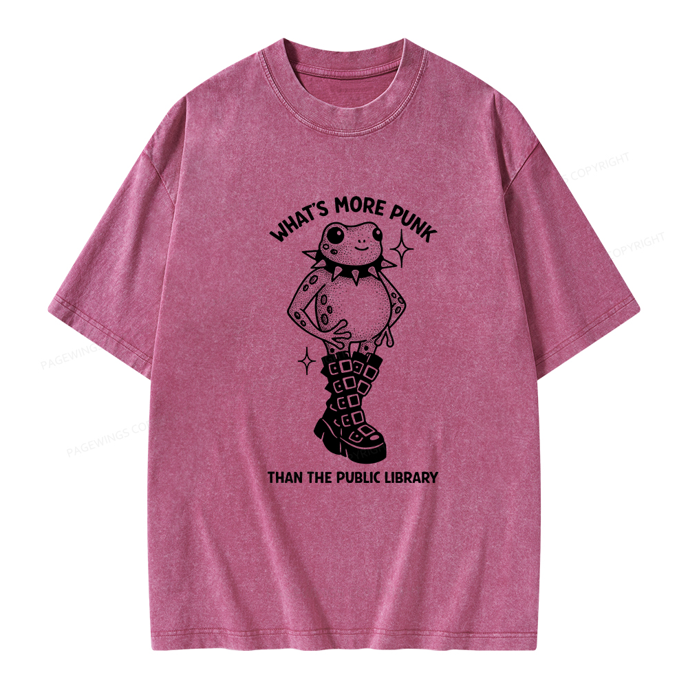 Pagewings What's More Punk Than The Public Library Unisex Washed T-shirt