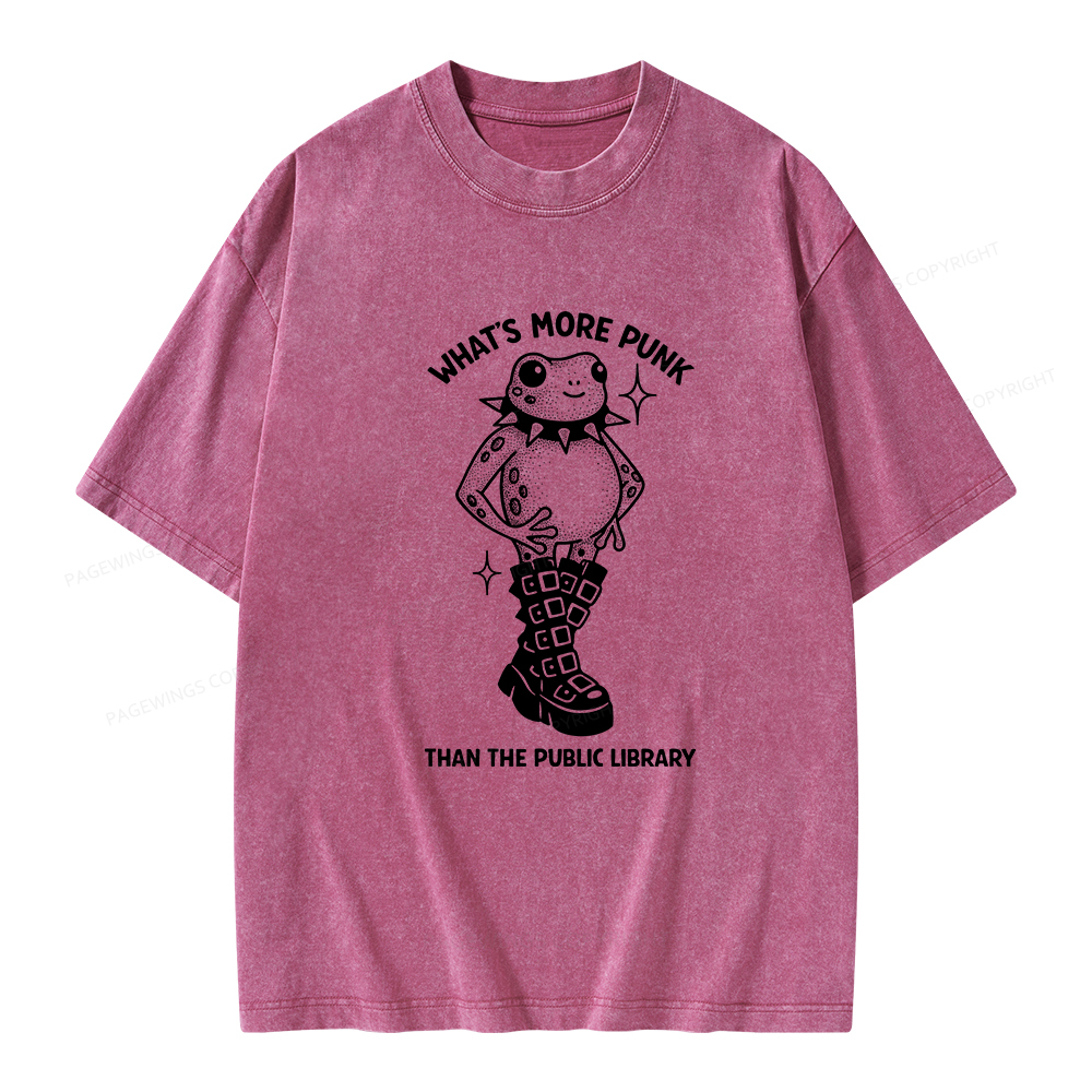Pagewings What's More Punk Than The Public Library Unisex Washed T-shirt