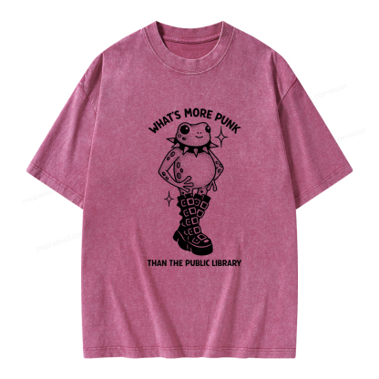 Pagewings What's More Punk Than The Public Library Unisex Washed T-shirt