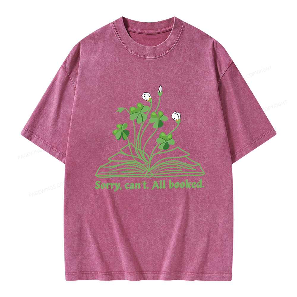 Pagewings St Patricks Day Book Lover Unisex Washed T-shirt
