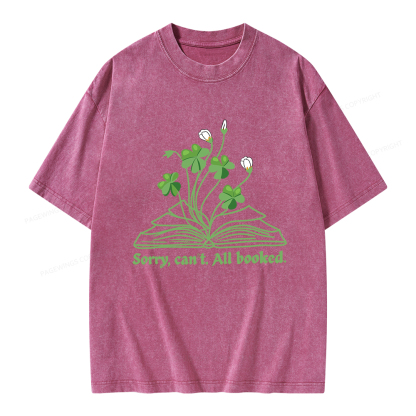 Pagewings St Patricks Day Book Lover Unisex Washed T-shirt