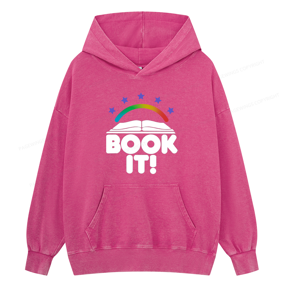 Pagewings Book It Unisex Washed Hoodie