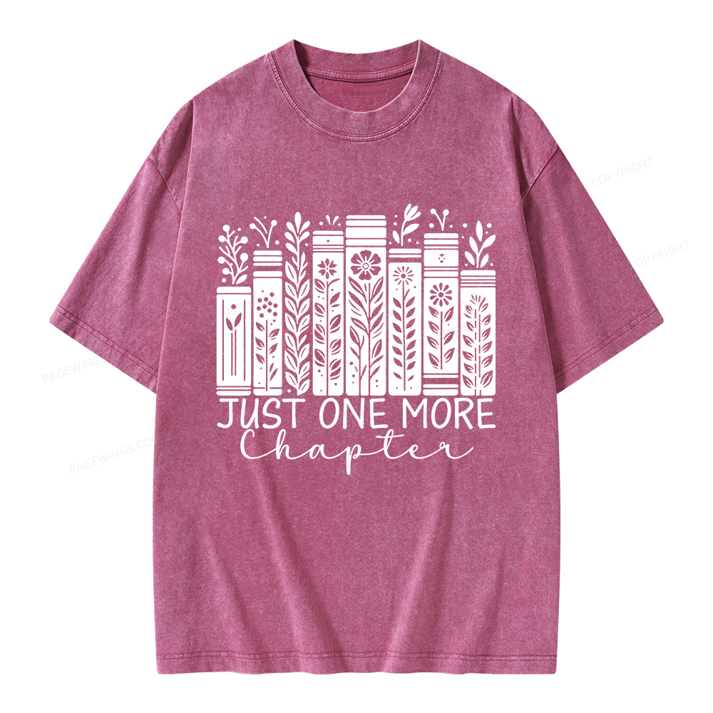 Pagewings Just One More Chapter Unisex Washed T-shirt