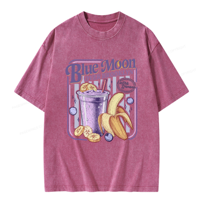 Pagewings Blue Moon Over Brooklyn Unisex Washed T-shirt